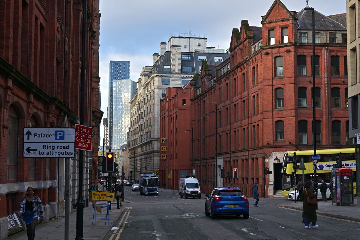 Ulice centrum Manchesteru